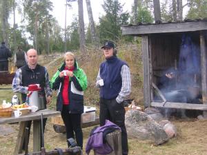 Jägarmässig lunch vid trapbanan